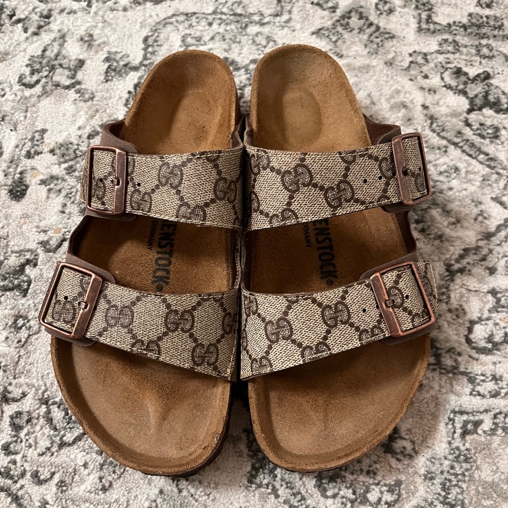 Custom Gucci Arizona Birkenstock Sandals Size 29/8 US